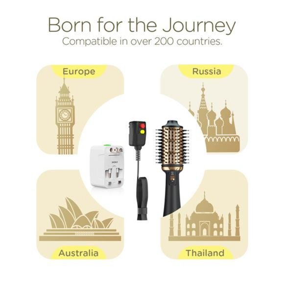 Hair Dual Voltage Hair Dryer Brush Blow Dryer Brush Volumizer With